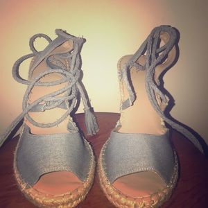 Denim Wedges